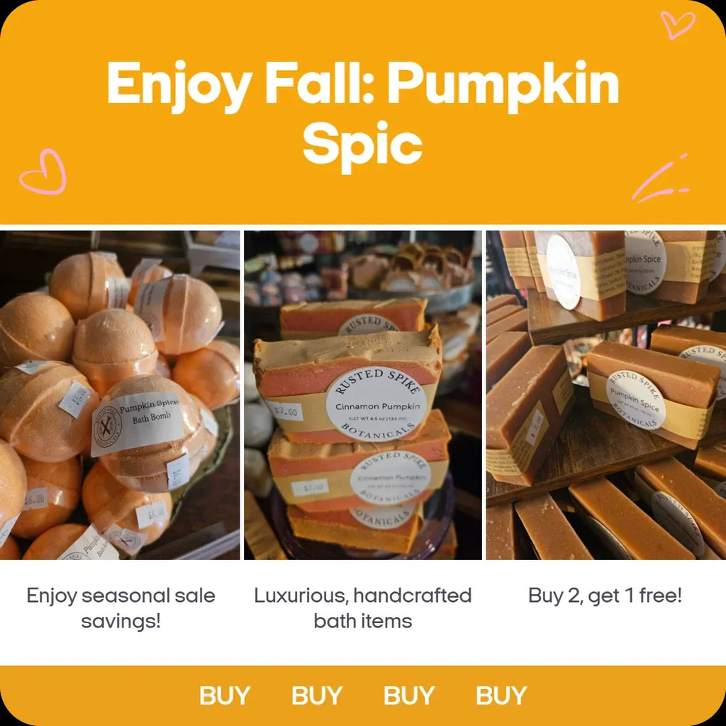 PUMPKIN SPICE SOAPS AND BATH BOMBS