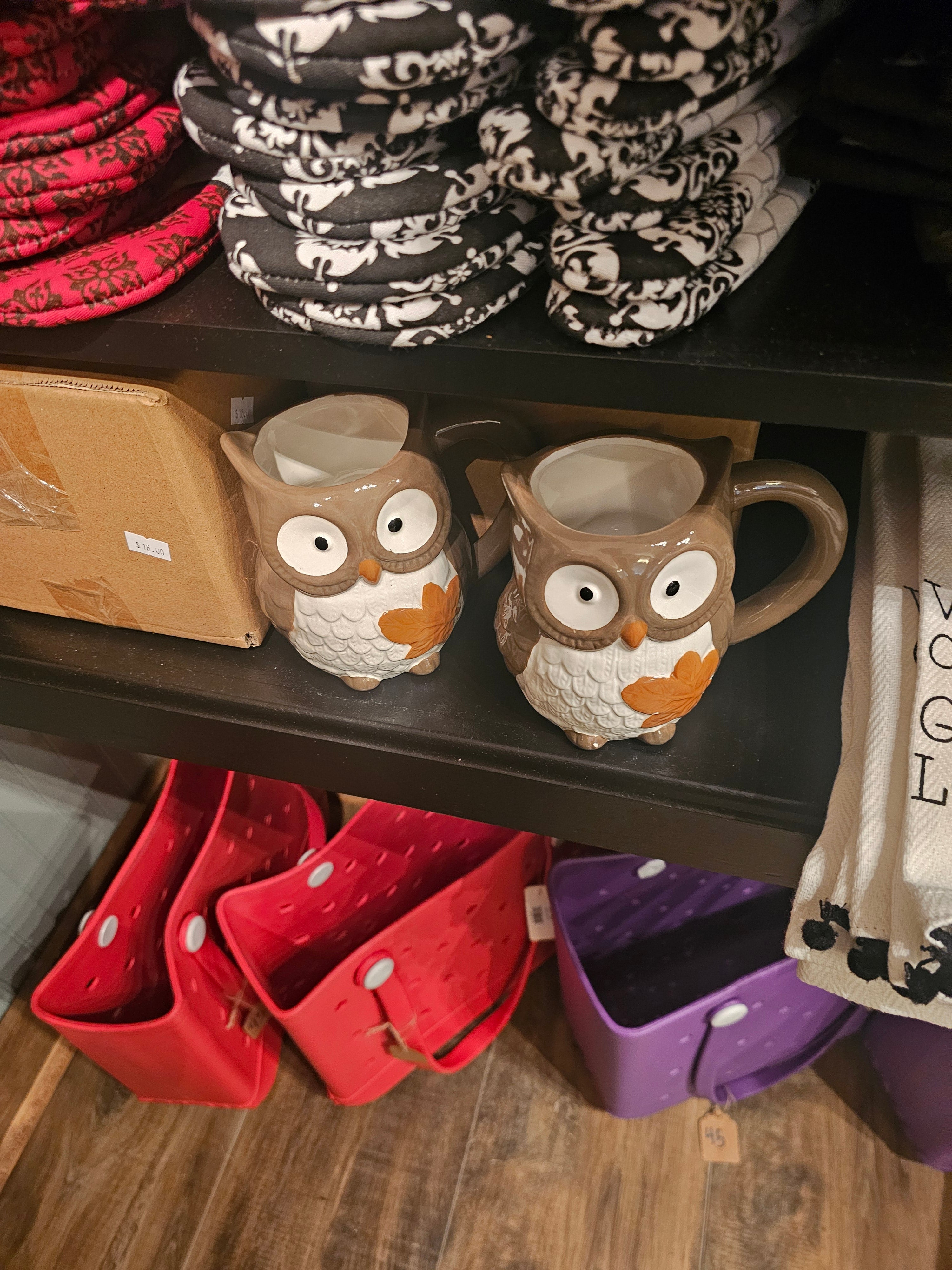 Owl Turkey Coffee Mug Set of 2