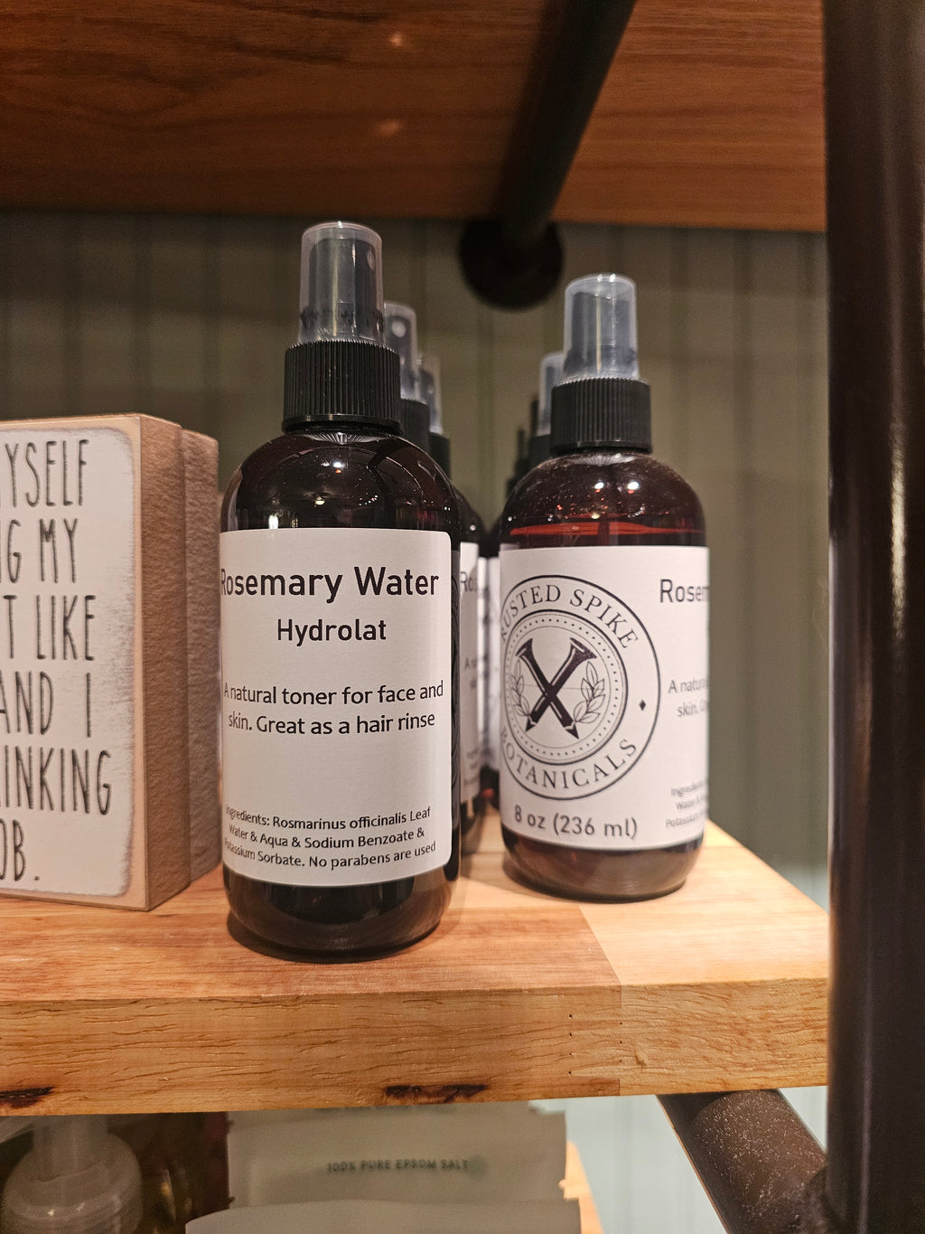 Rosemary Water (Hydrolat): Versatile Beauty Solution (8 oz spray bottle)