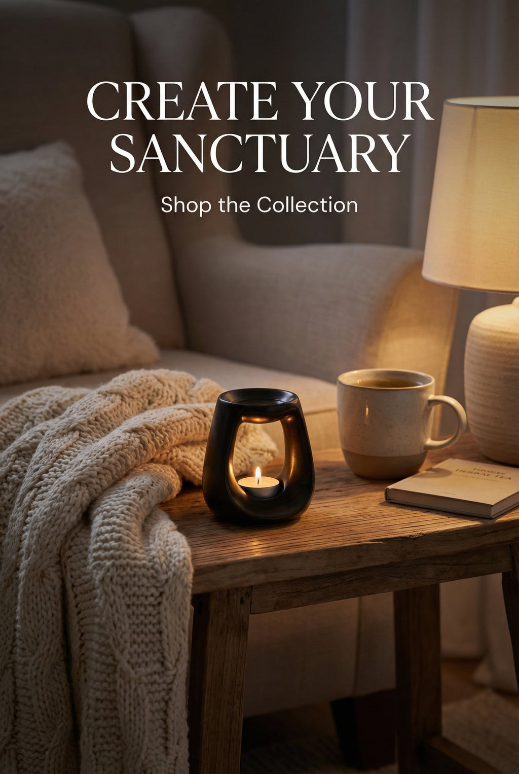 Ceramic Wax / Oil burner with Tea Light